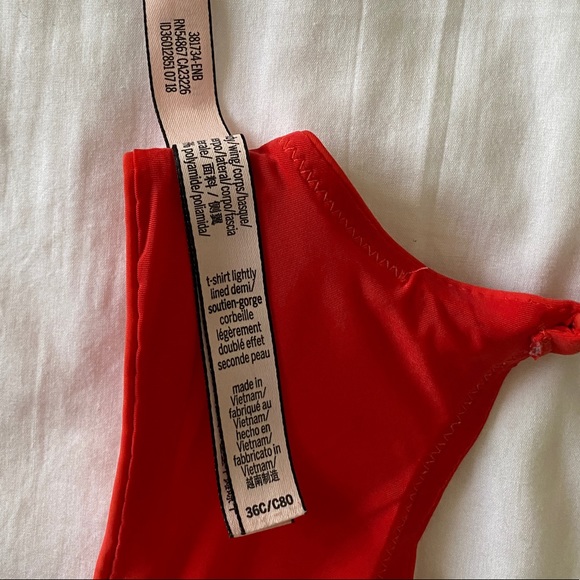 Victoria Secret T-Shirt Lightly Lined Demi Bra 36C - Picture 6 of 10